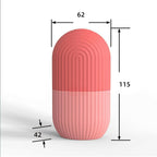 Ice Face Roller Silicone Facial Cube for Eyes Neck Massage Remove Dark Circle - Pink | Grocsy