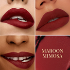 mCaffeine Shades Creamy Matte Kiss Bullet Lipstick Moisturizing Lightweight - Maroon Mimosa | Grocsy