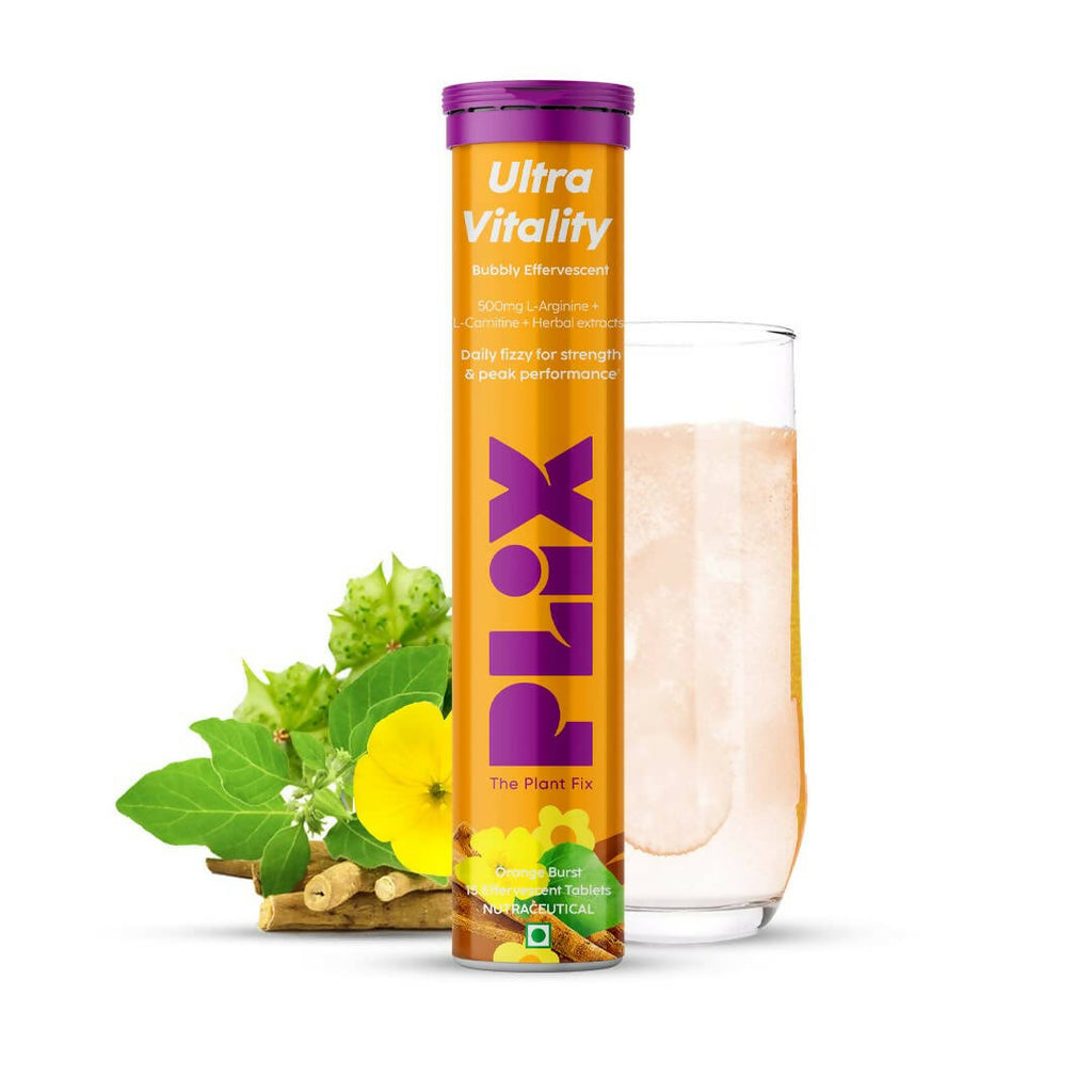 PLIX The Plant Fix Ultra Vitality Effervescent Tablets - Orange Burst | Grocsy