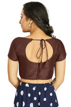 Aastha Fashion Women's Coffee Art Silk Designer Festive Wear Readymade Blouse | Grocsy