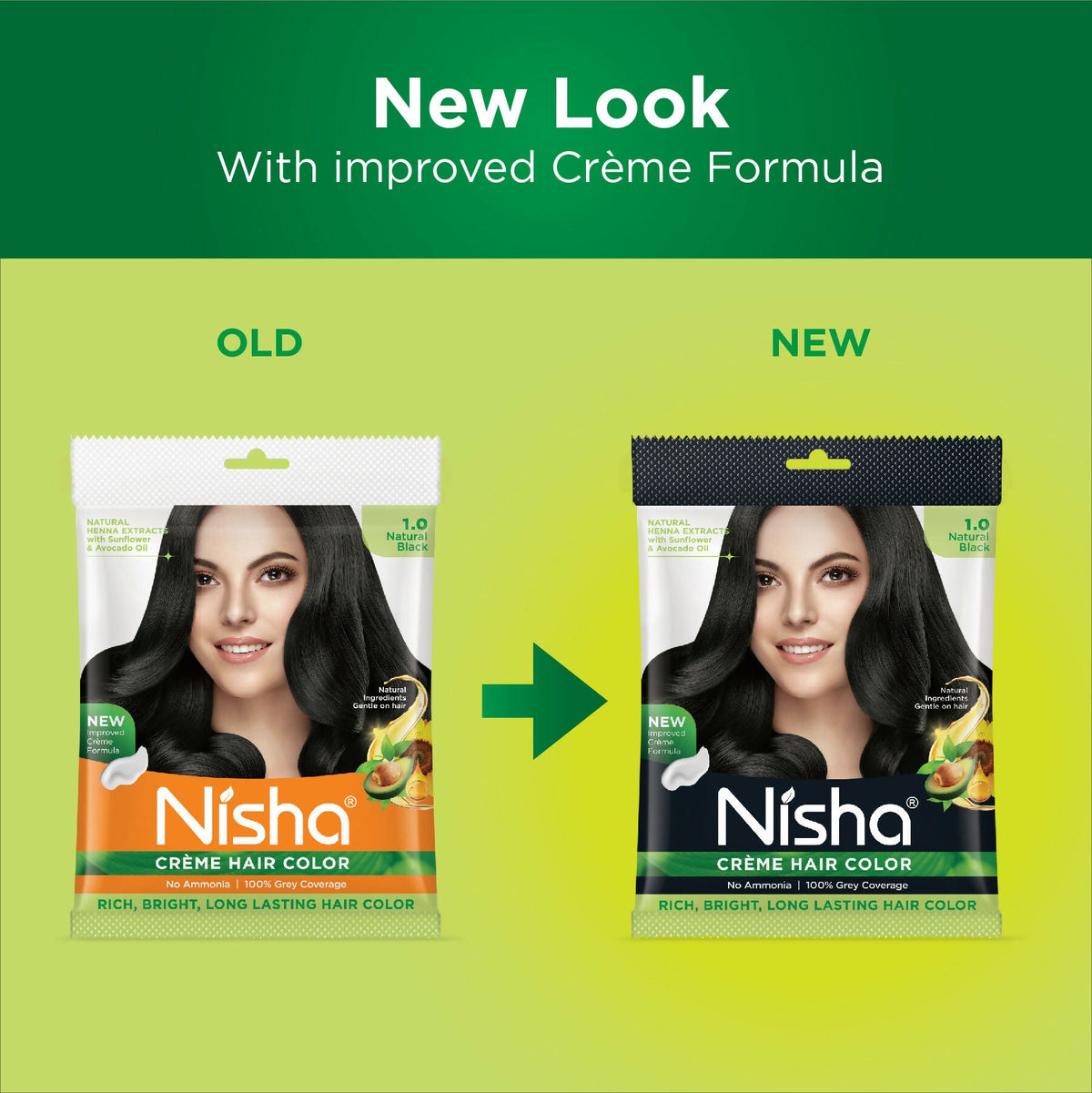 Nisha Creme Hair Color for Women - Natural Black | Grocsy