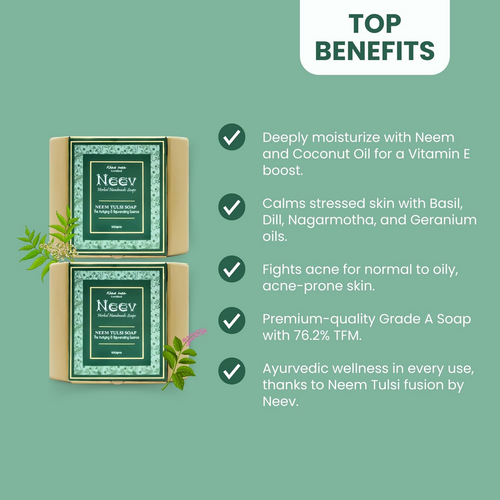 Neev Herbal Handmade Soap Neem Tulsi Handmade Soap | Grocsy