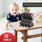 Safe-O-Kid Set of 12 Corner U Shaped Corner Guards for Kids safety- Brown-Large | Grocsy