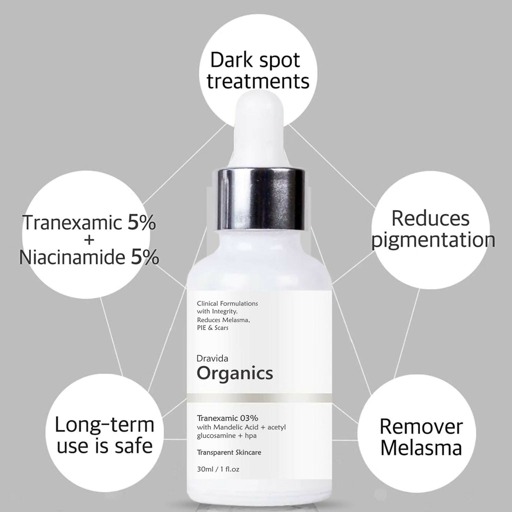 Dravida Organics 3% Tranexamic Acid Serum | Grocsy