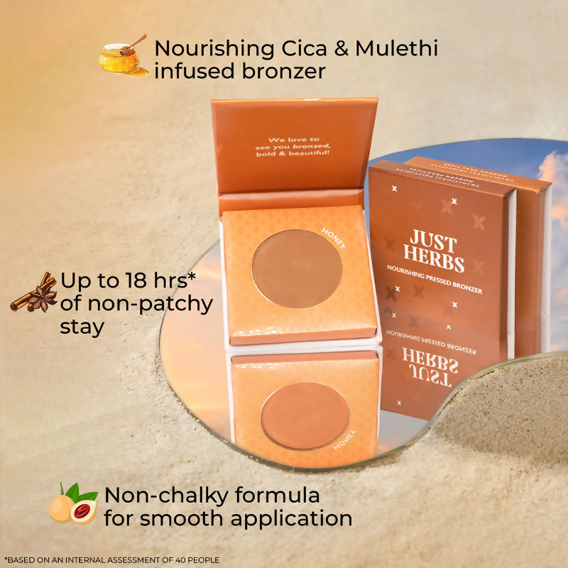 Just Herbs Nourishing Pressed Bronzer - Nutmeg | Grocsy