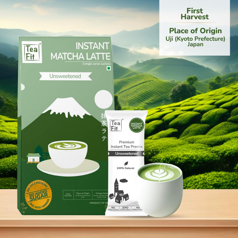 TeaFit Ceremonial No Sugar Instant Matcha Latte Premix | Grocsy