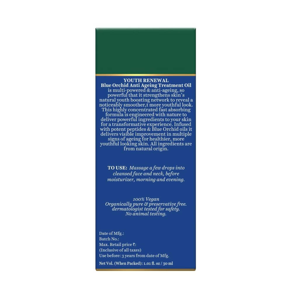 Biotique Youth Renewal Blue Orchid Anti-Ageing Treatment Oil | Grocsy