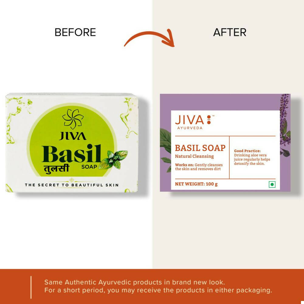 Jiva Ayurveda Basil Bathing Soap | Grocsy