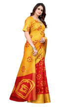 Vamika Ethnic Fire Red Jari Border Linen Saree | Grocsy