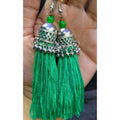 MS Fashion India Latest Fashion Green Hanging Threads In Jhumka Earrings | Grocsy