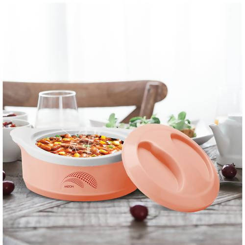 Milton New Marvel 1000 Inner Steel Casserole For Roti/Chapati - Peach Color | Grocsy