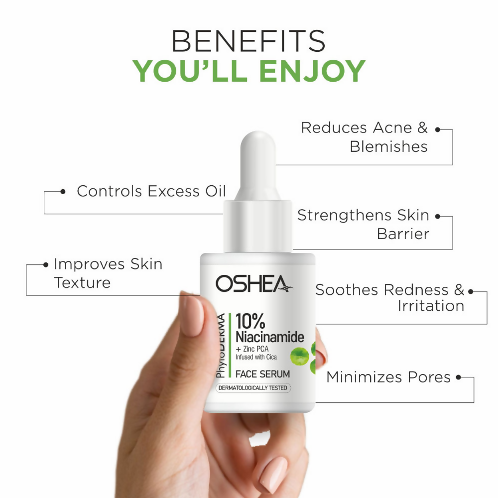 Oshea Herbals Phytoderma 10% Niacinamide plus Zinc Pca Face Serum | Grocsy