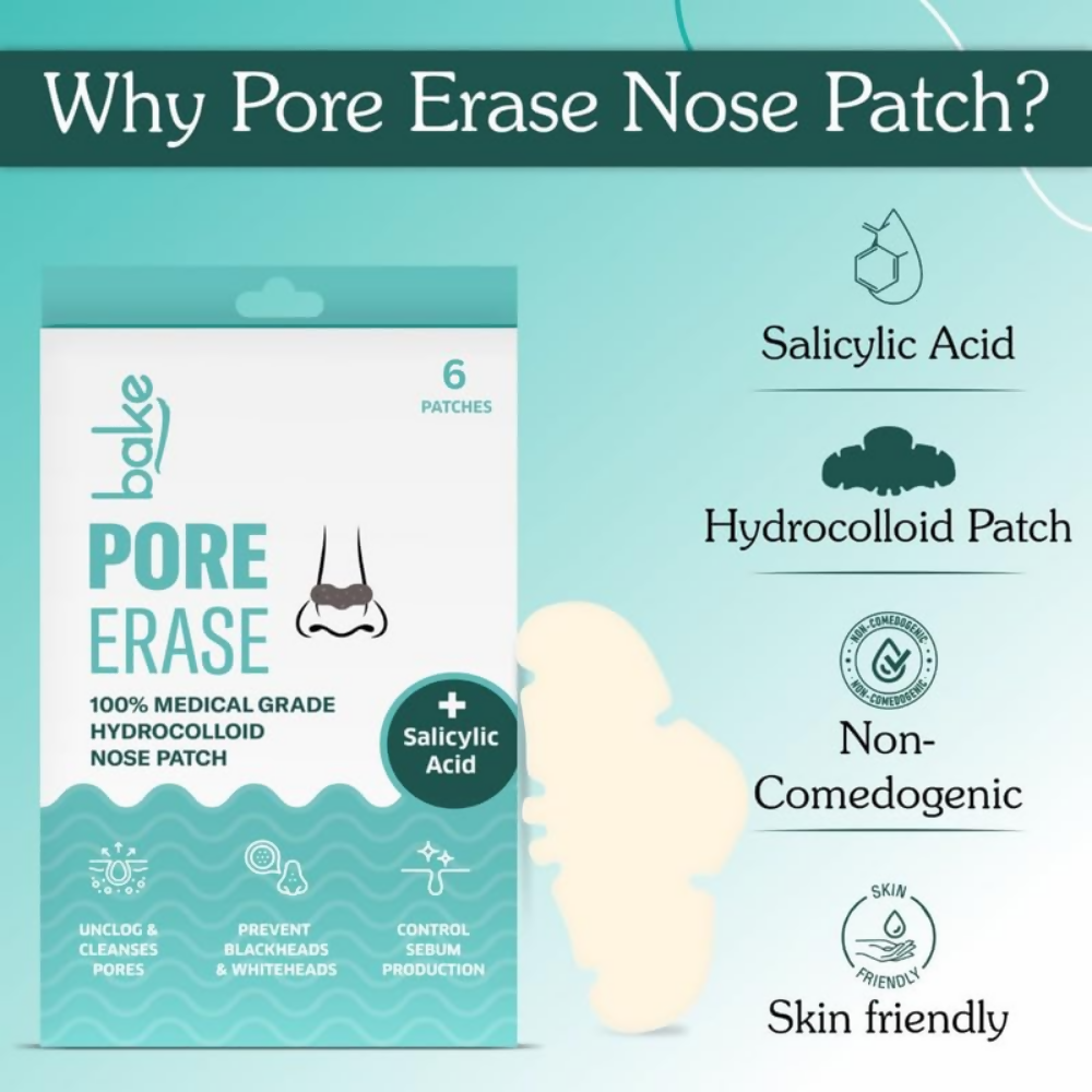 Bake 2% Salicylic Acid Pore Erase Nose Strips - Pore Erase Combo | Grocsy