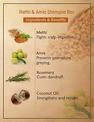 Ancient Living Methi & Amla Shampoo Bar | Grocsy