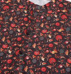 Black Poly Rayon Digital Printed A-line Top - Tarini | Grocsy