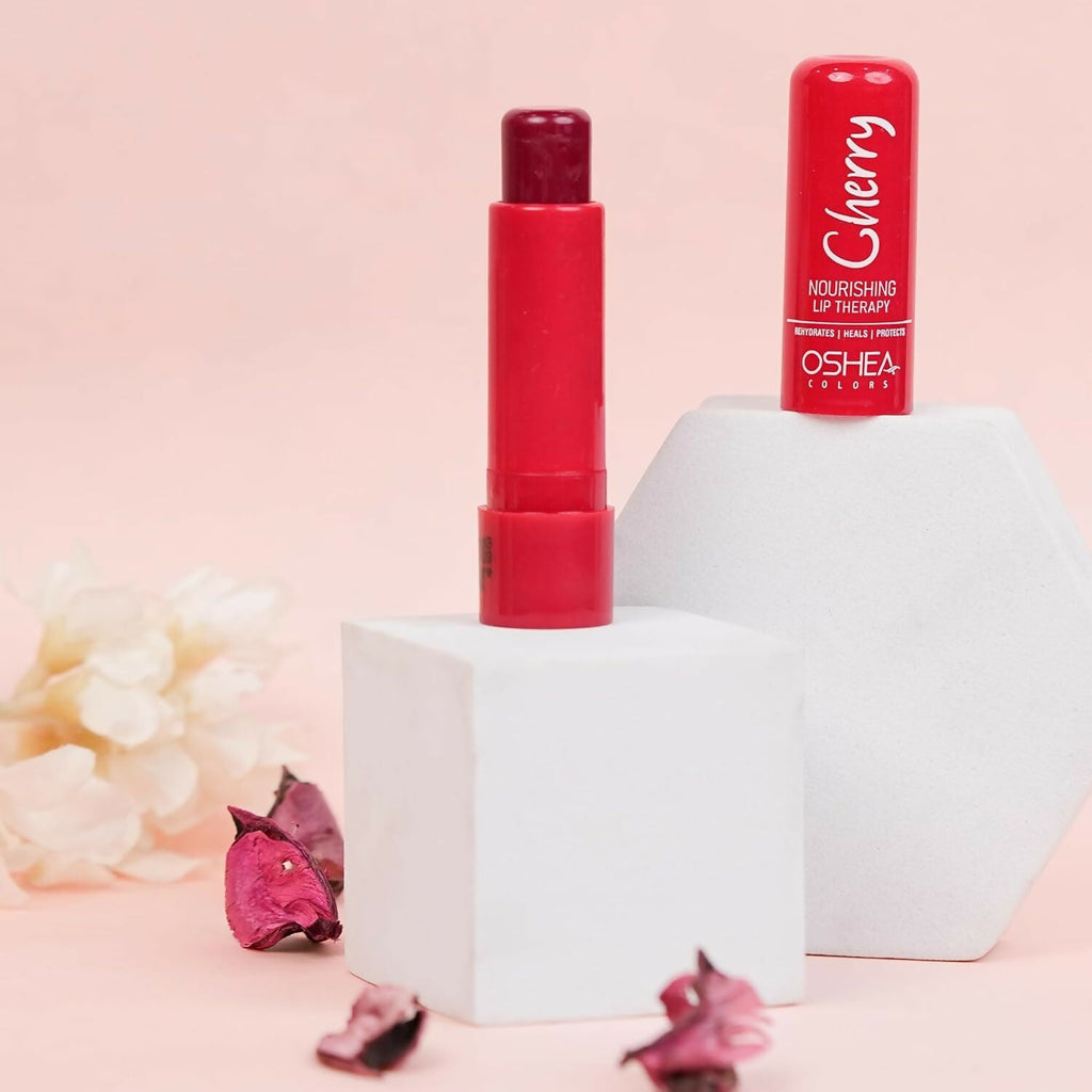 Oshea Herbals Nourishing Cherry Lip Balm with SPF 15, Instant Hydration, Relieves Dry & Chapped Lips | Grocsy