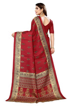 Vamika maroon Printed Art Silk Saree | Grocsy