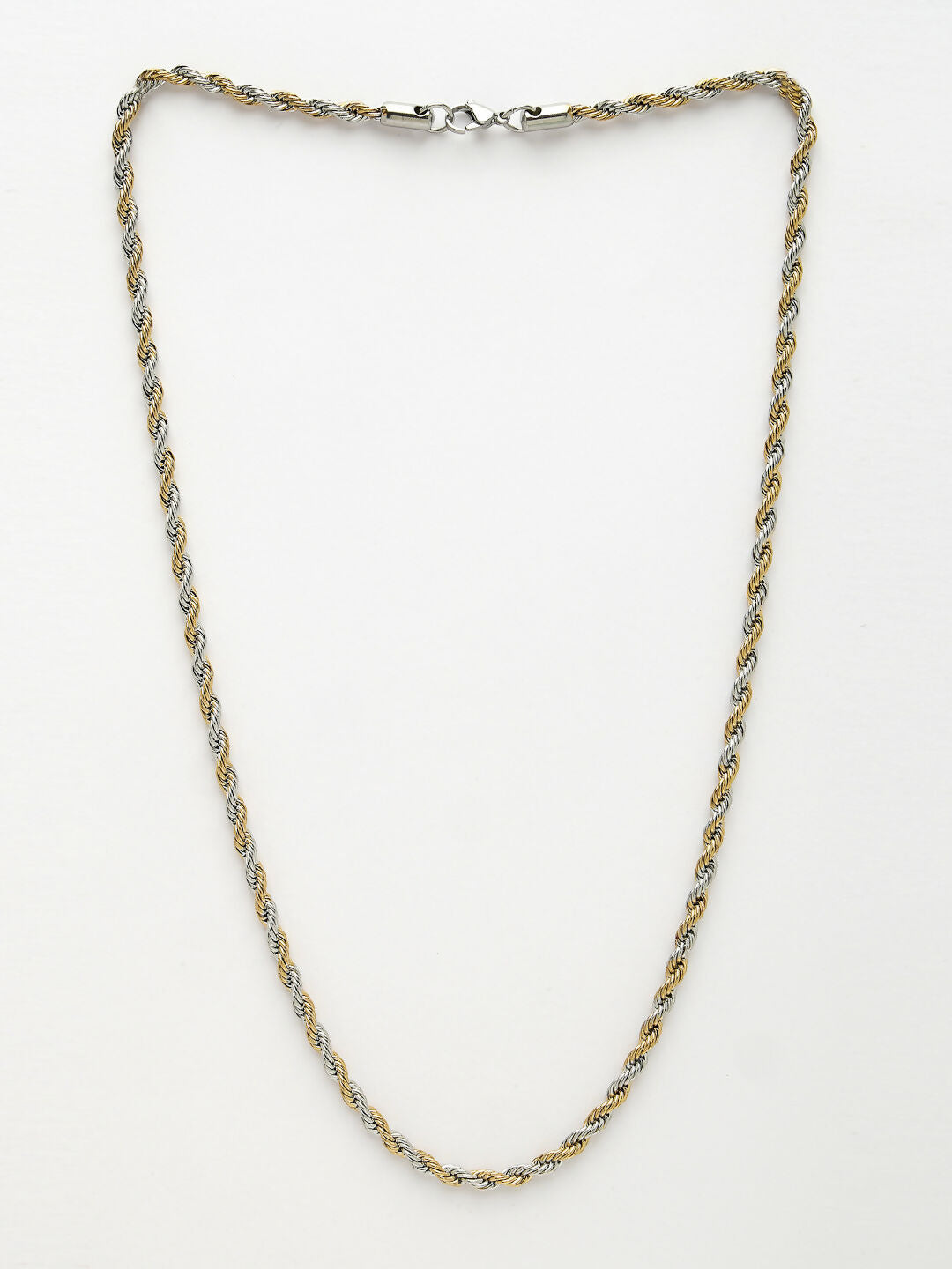 NVR Men's Rhodium-Plated Stainless Steel Chain | Grocsy
