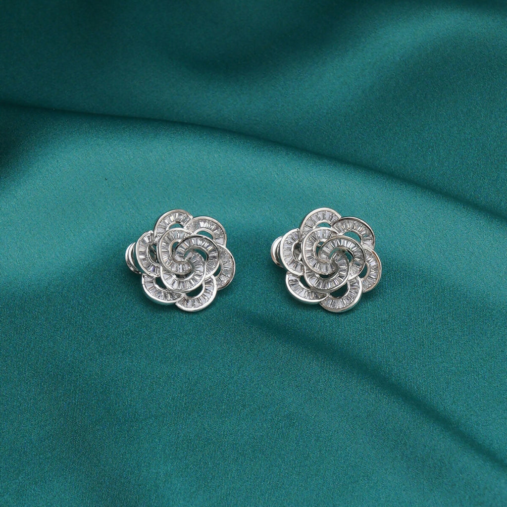 Flower Diamond Earrings- Ruby Raang | Grocsy