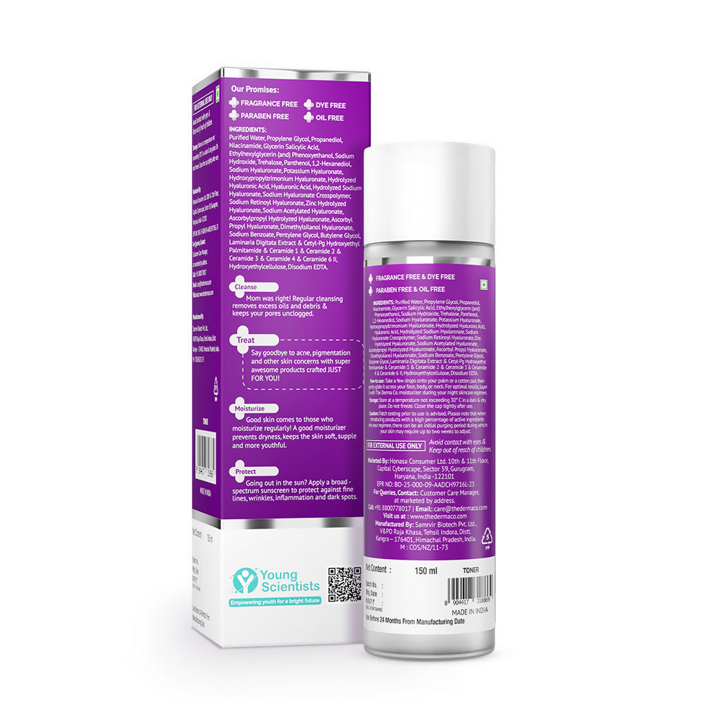 The Derma Co 2% Salicylic BHA Hydrating Toner | Grocsy