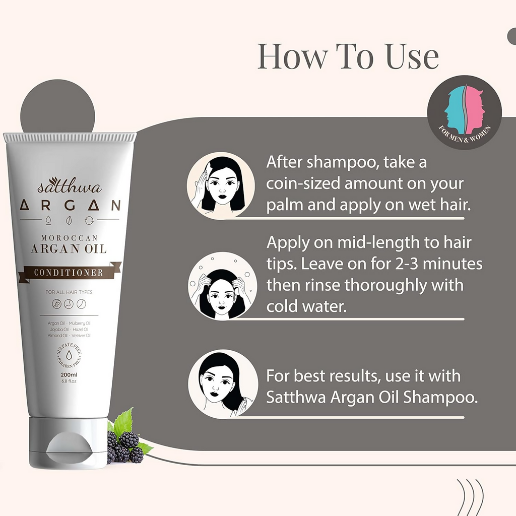 Satthwa Moroccan Argan Oil Conditioner | Grocsy