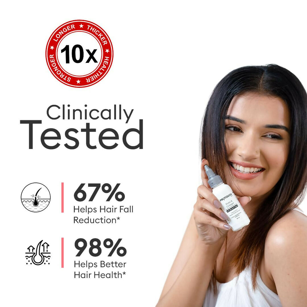 Protouch Biotin & Collagen Hair Growth Drops with Redensyl, Anagain, Procapil, and Onion Extract | Grocsy
