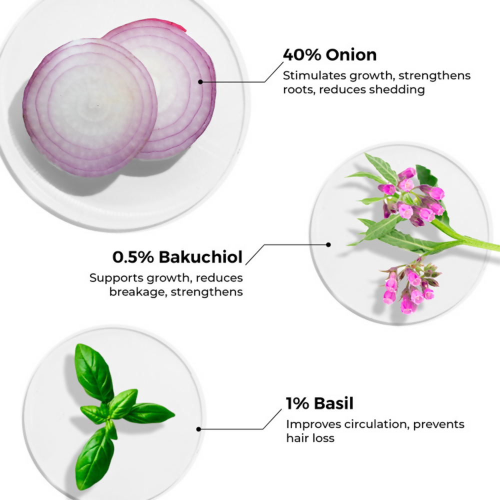 Brillare Onion & Bakuchiol Oil Shots For Hair Fall Reduction | Grocsy