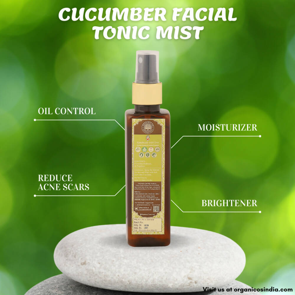 Organicos Cucumber Facial Tonic Mist | Grocsy