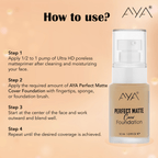 AYA Perfect Matte Cover Foundation - 01 Ivory | Grocsy