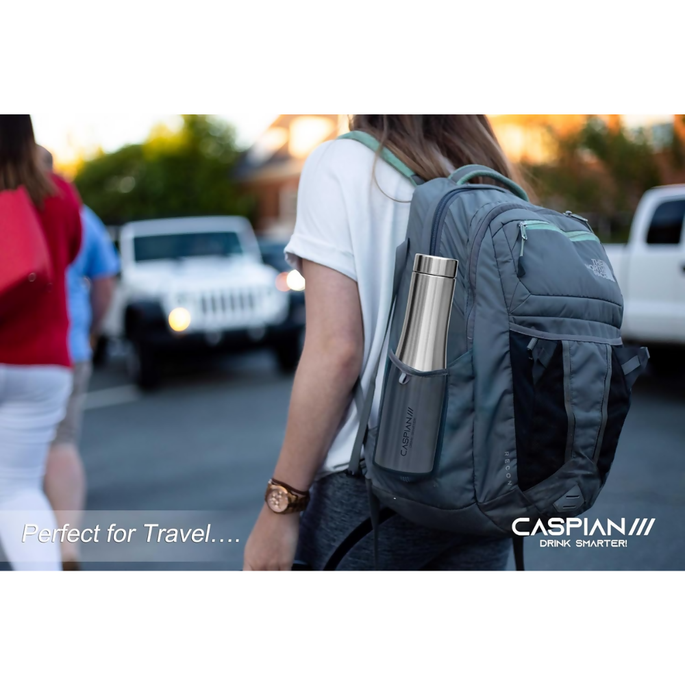 CASPIAN /// Aqua Stainless Steel Water Bottle | Grocsy