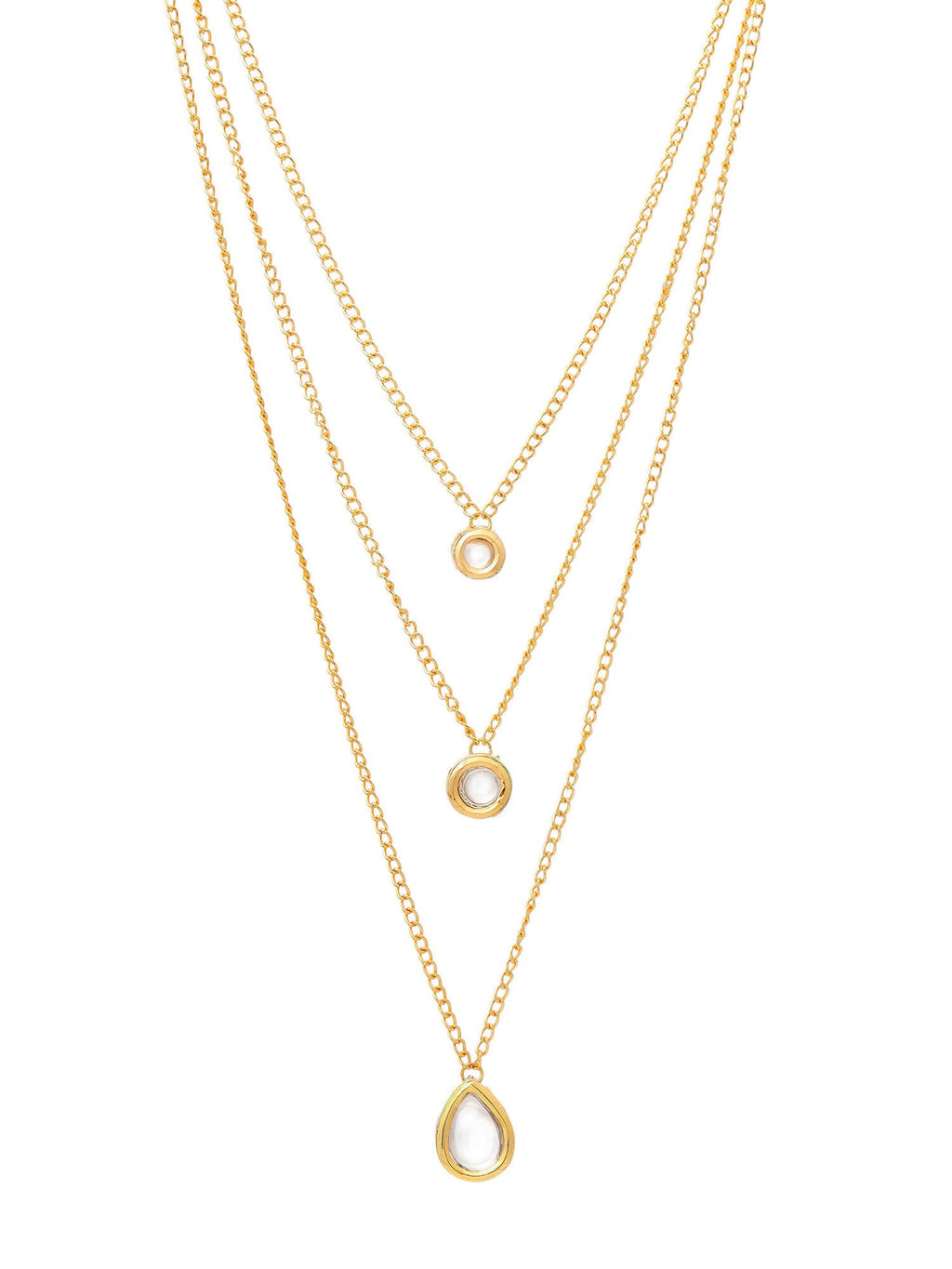 Ruby Raang Kundan & Gold Layered Necklace | Grocsy