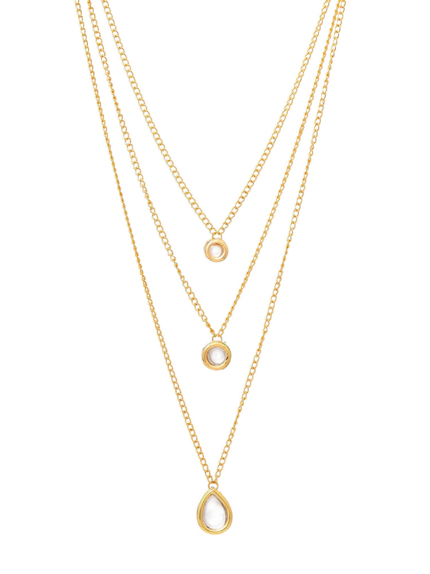 Ruby Raang Kundan & Gold Layered Necklace | Grocsy