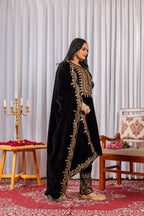 Joban Fashion Black Velvet Sequence Embroidery Work Kurta Set | Grocsy