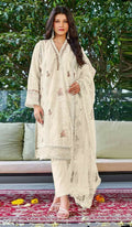 Anaita Off_white Embroidered Organza Stitched Salwar Suit | Grocsy
