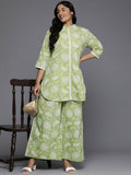 Ahalyaa Women's Traditional wear Co-ords - Green | Grocsy