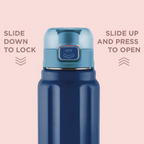 Milton Taurus 900 Steel Thermoware Inner Stainless Steel PU Insulated & Leak Proof Water - Dark Blue | Grocsy