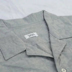 Diva Globe Grey Lapel Collar Shirt | Grocsy