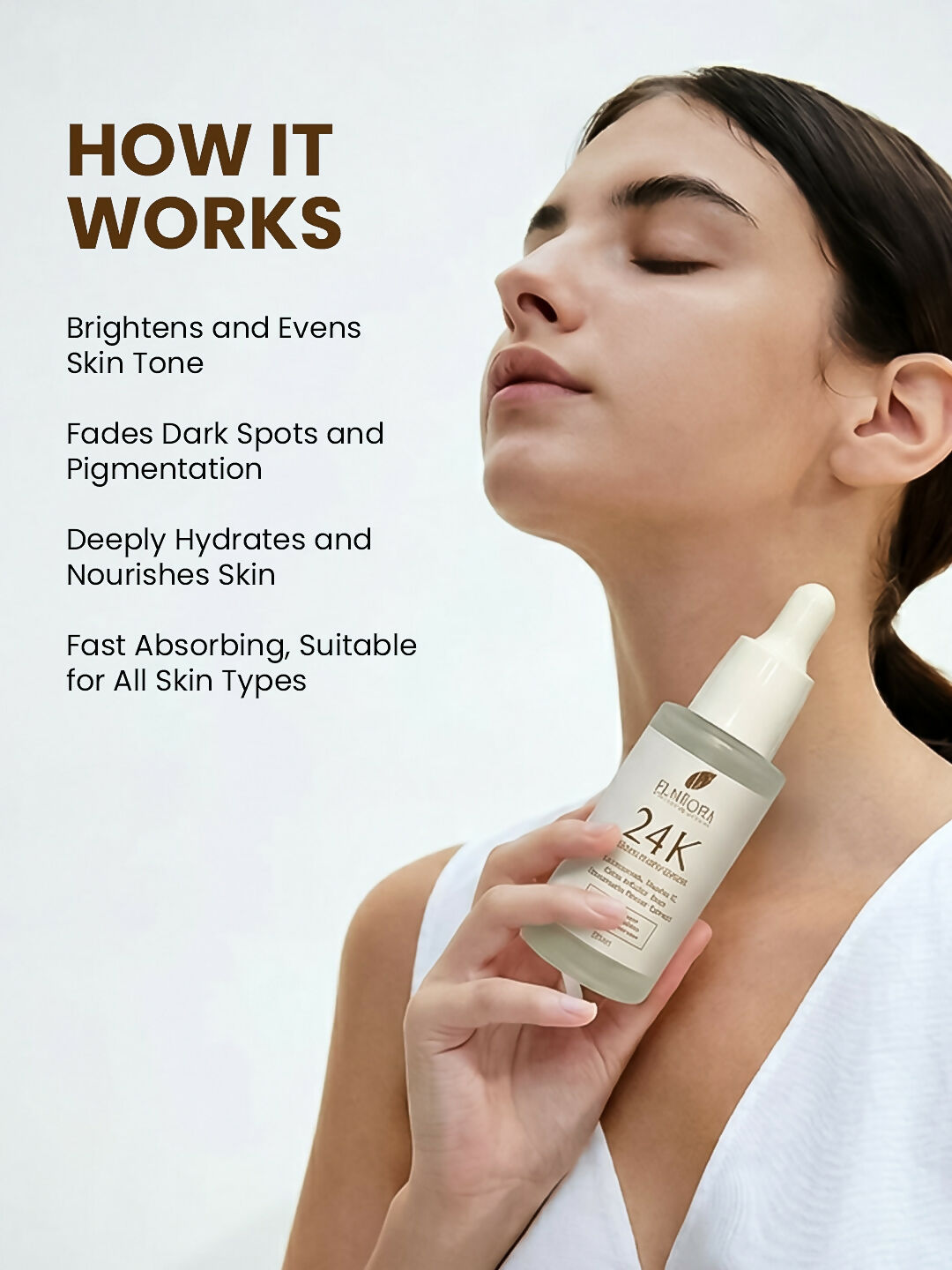 Flawora 24k Golden Glow Face Serum | Grocsy