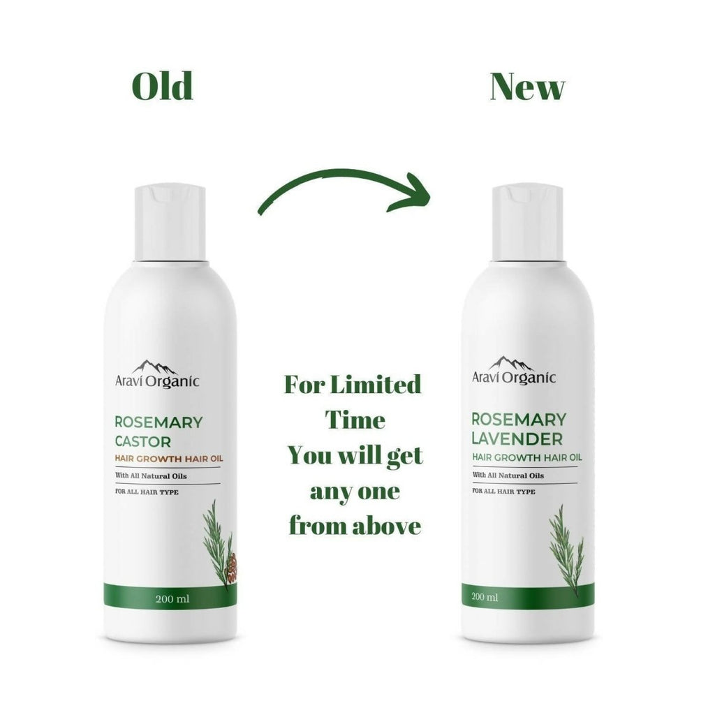 Aravi Organic Rosemary Lavender Hair Growth Hair Oil | Grocsy