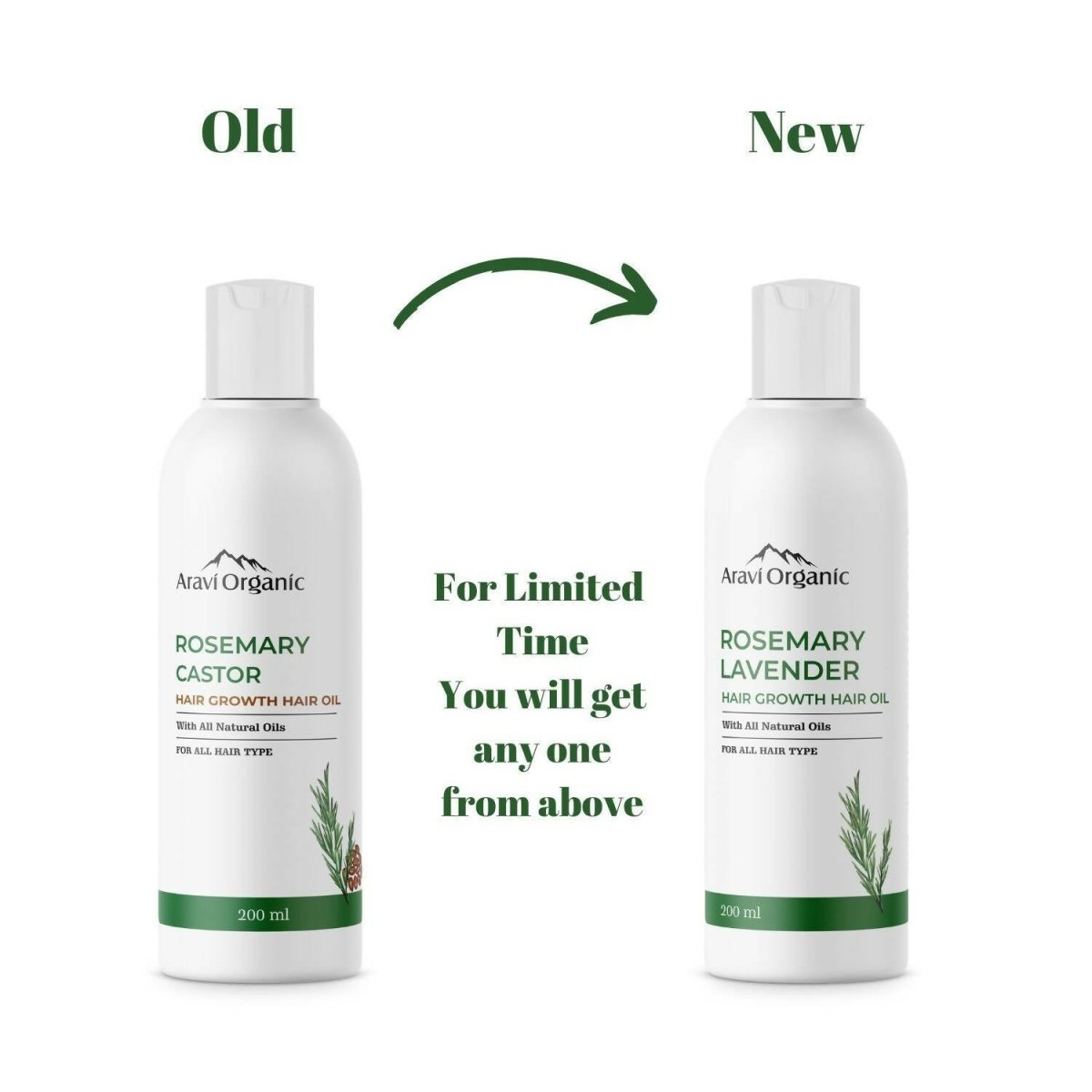 Aravi Organic Rosemary Lavender Hair Growth Hair Oil | Grocsy