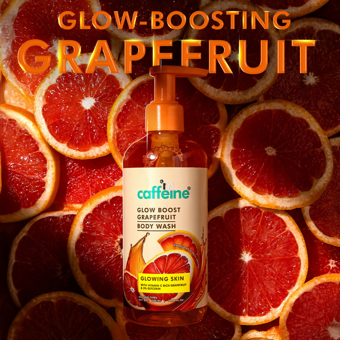 mCaffeine Glow Boost Grapefruit Body Wash | Grocsy