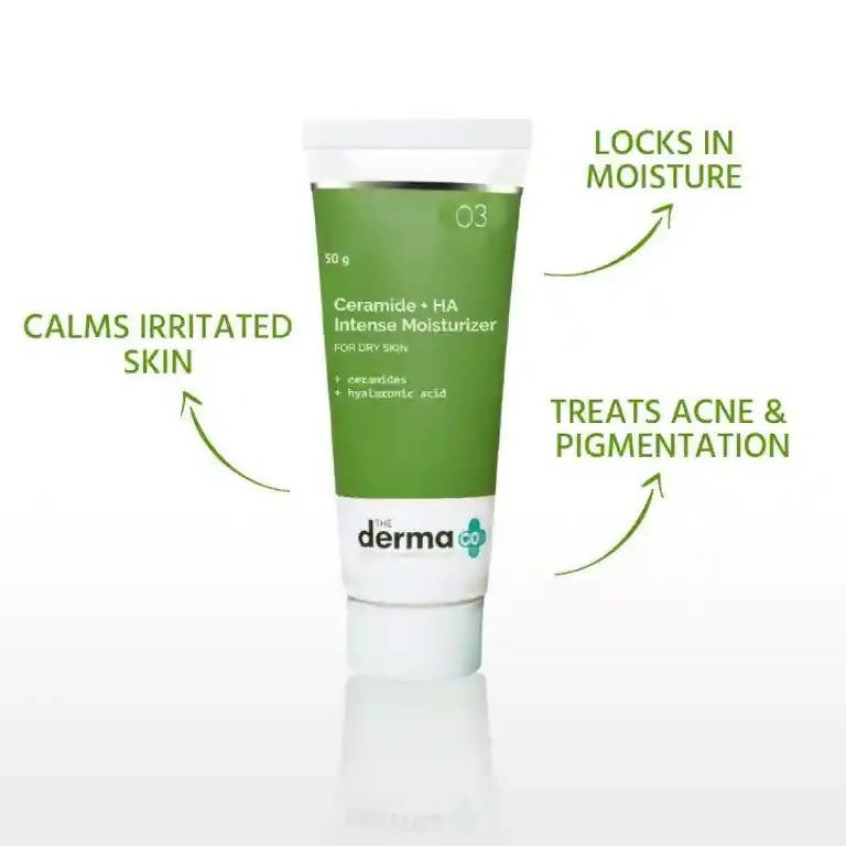The Derma Co Ceramide + HA Intense Moisturizer for Dry Skin | Grocsy