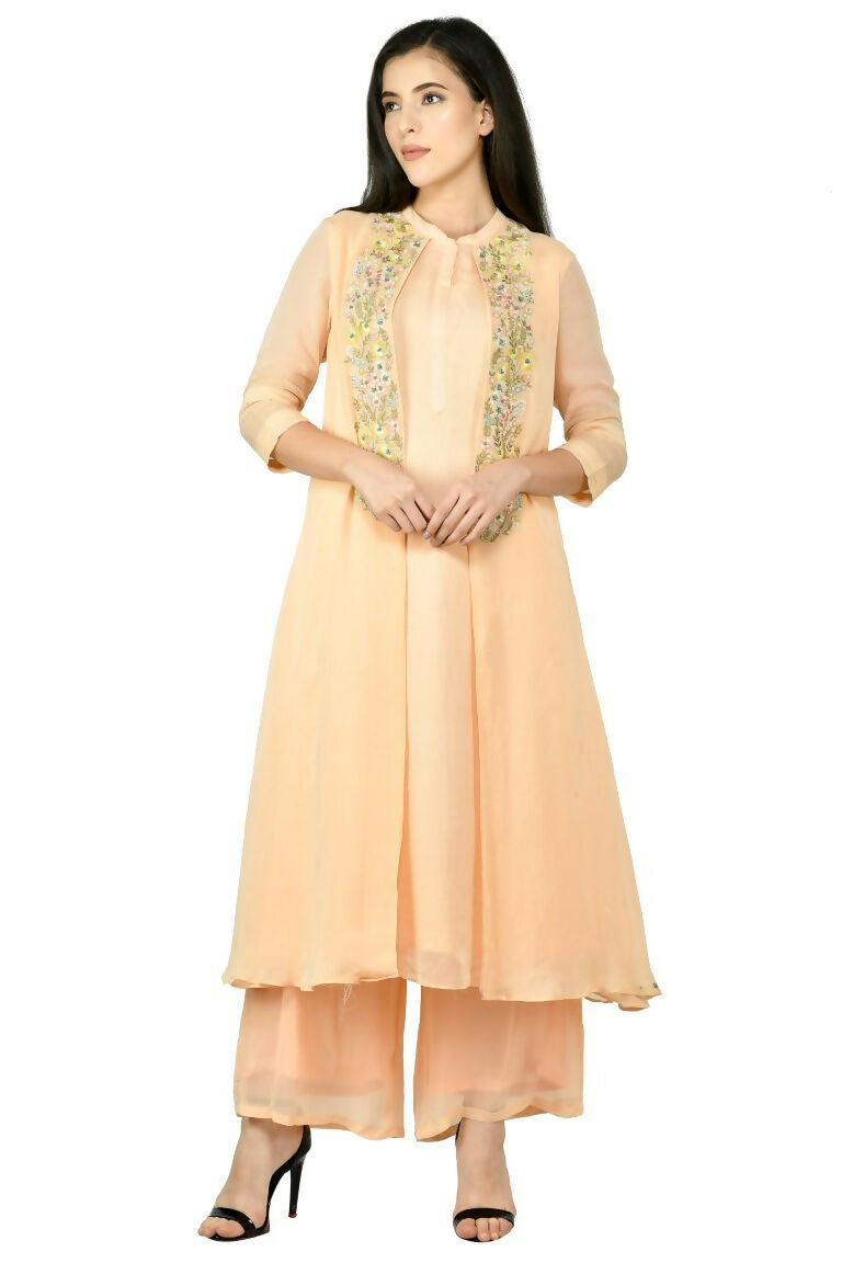 Joban Fashion Peach Viscose Kurta Set | Grocsy