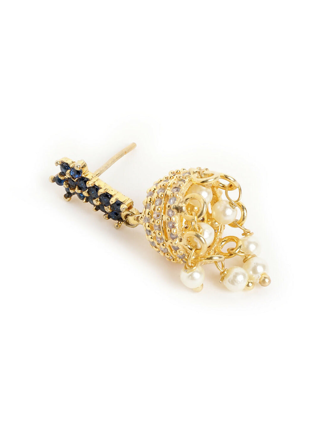 Nuyug 22K Gold Plated Sage Belle Mini Jhumki Earrings | Grocsy