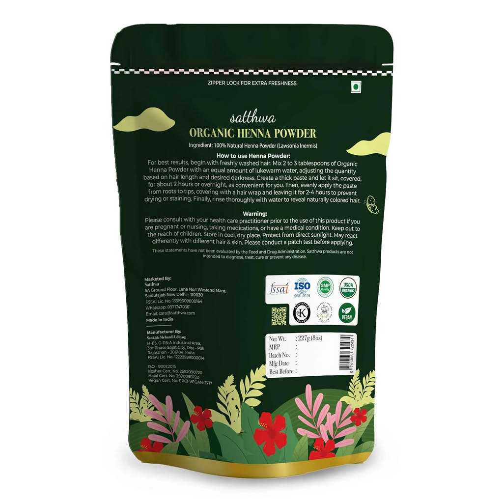 Satthwa Organic Henna Powder | Grocsy