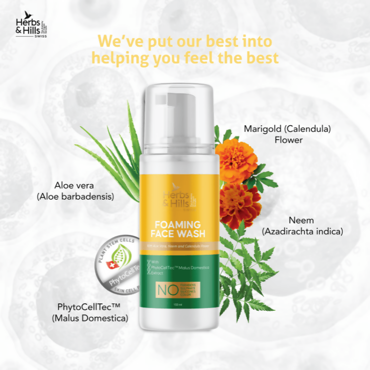 Herbs & Hills Foaming Face Wash (Swiss Range) | Grocsy
