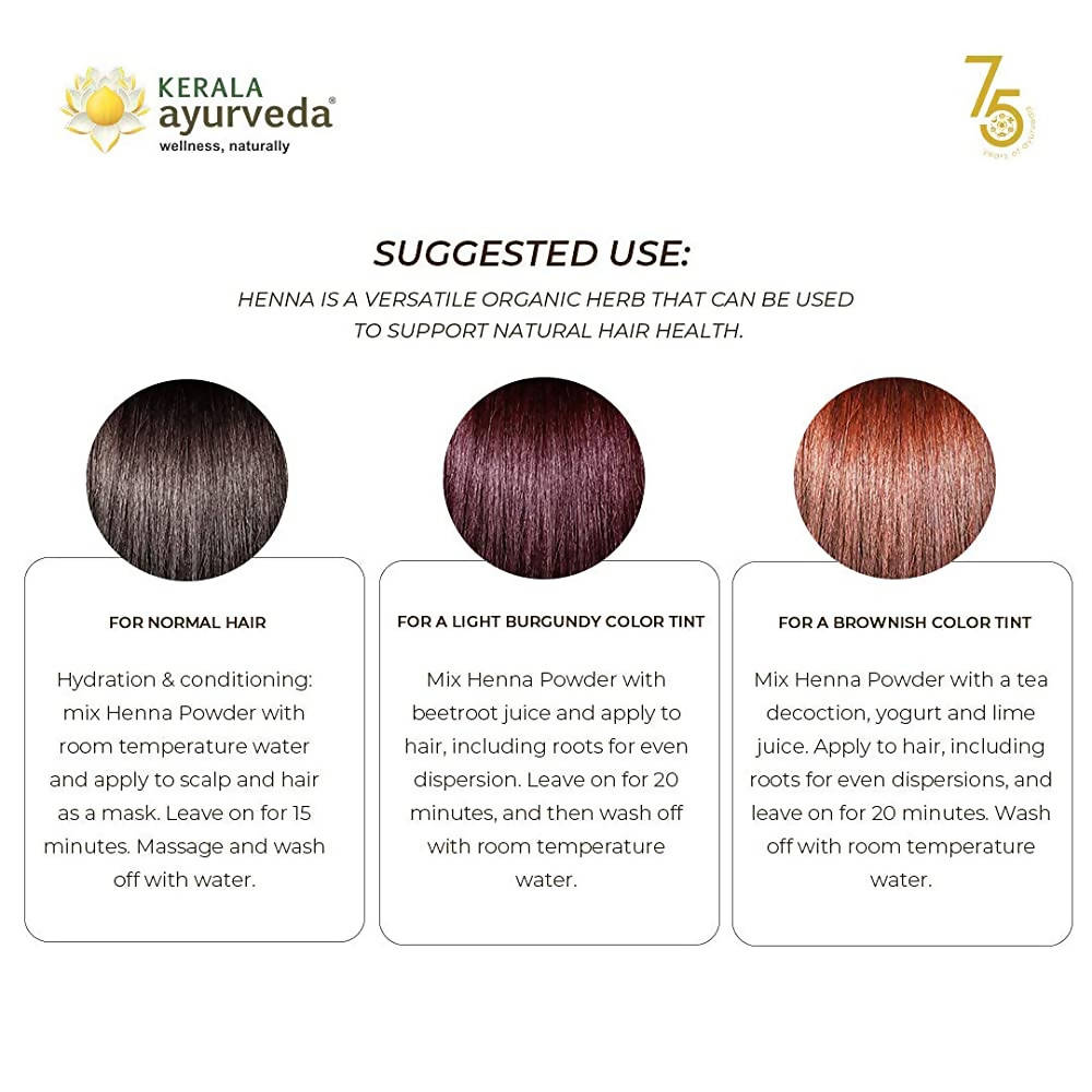 Kerala Ayurveda Organic Henna Powder (Madayantika) | Grocsy