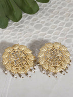 Joban Fashion Women Handcrafted Matte Gold Earrings | Grocsy