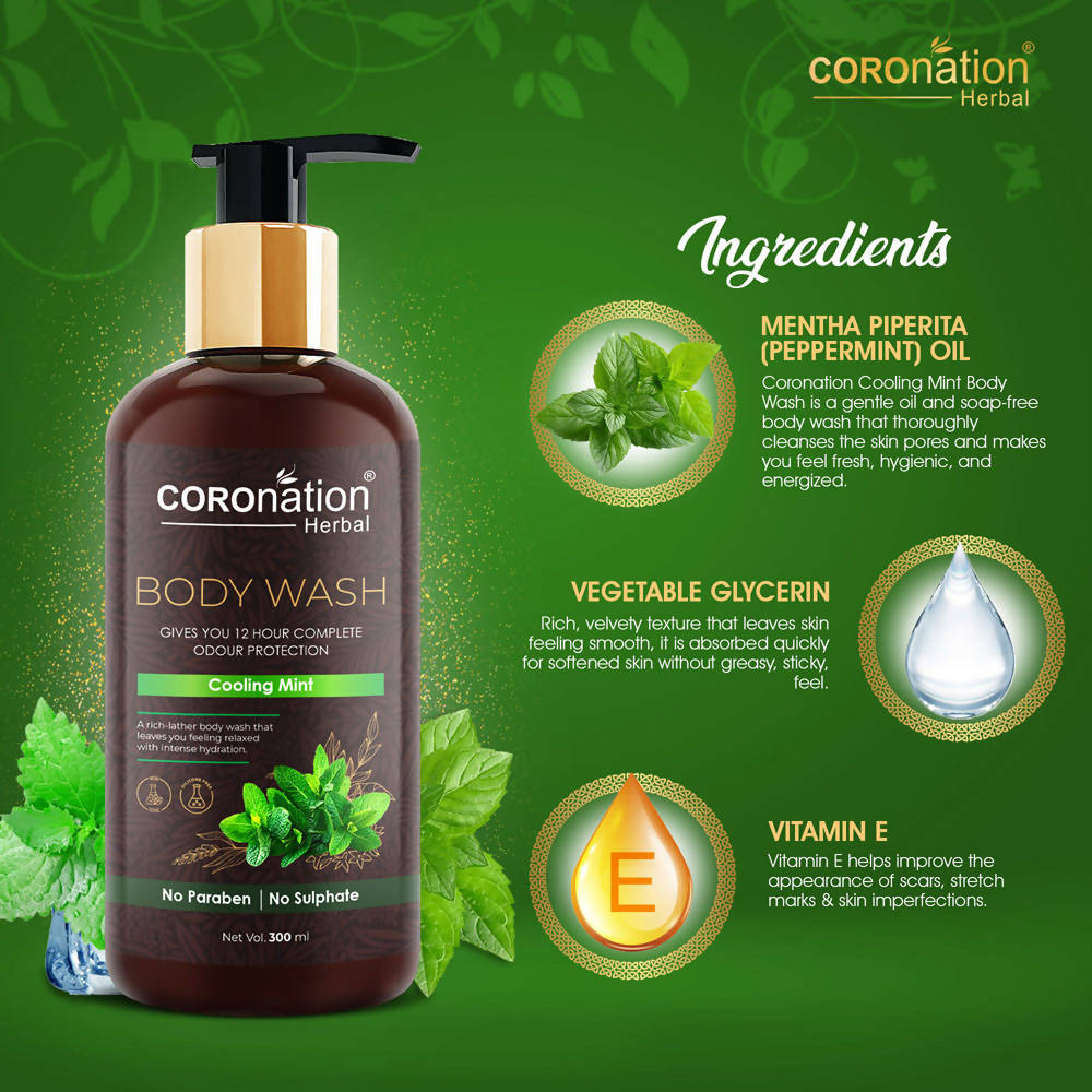 Coronation Herbal Cool Mint Body Wash | Grocsy