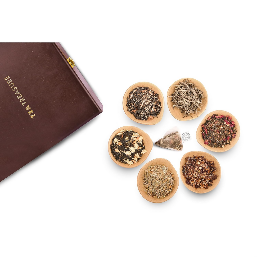 Tea Treasure Wooden Tea Chest - Gift Box | Grocsy